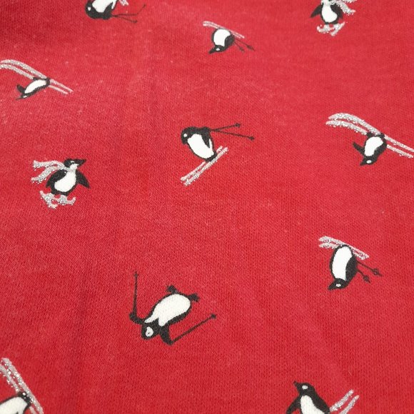 Karen Scott Red Penguin Mock Neck Shirt - Picture 3 of 5